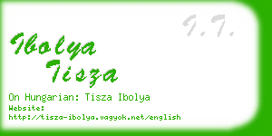 ibolya tisza business card